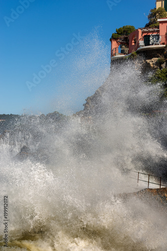 Waves on the Cliff - Tellaro Liguria Italy