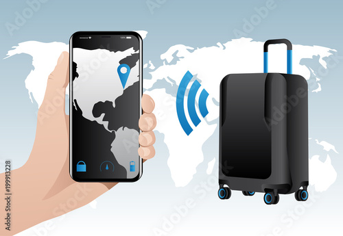 Smart baggage with built-in GPS tracking