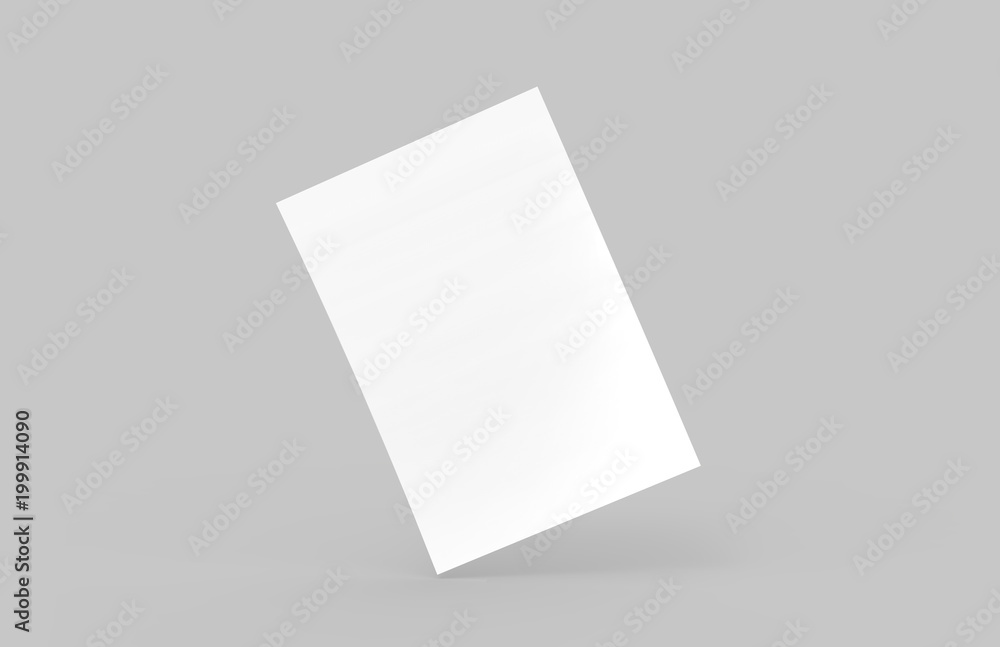 A6 Flyer, Postcard, Invitation Mock-Up On Isolated Background, 3D Illustration A6 Flyer, Postcard, Invitation Mock-Up On Isolated Background, 3D Illustration