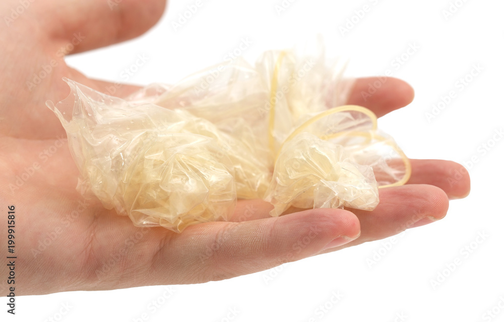 Condoms in the hand Condoms in the hand