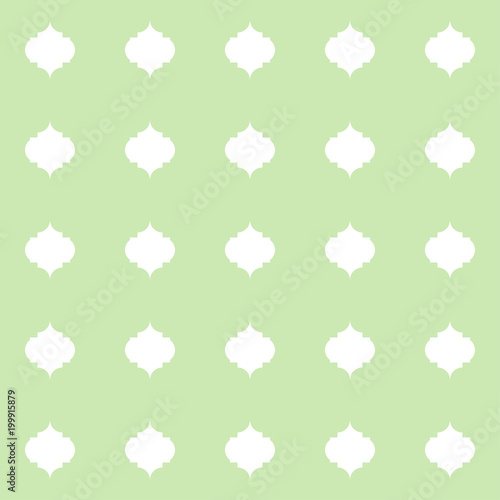 Traditional quatrefoil lattice pattern.