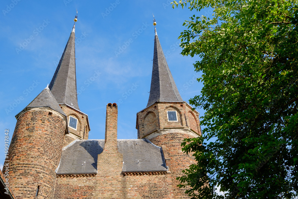Türme des Oostpoorts in Delft/NL Türme des Oostpoorts in Delft/NL