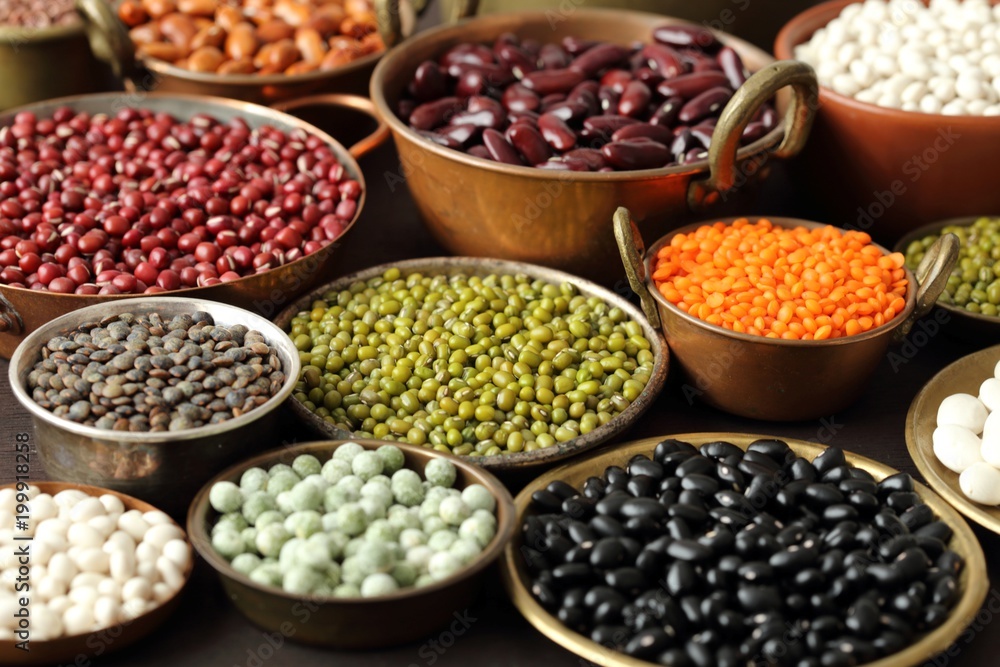Beans, peas and lentils. Beans, peas and lentils.