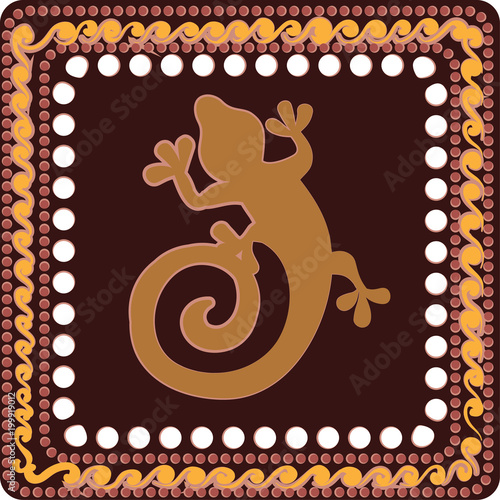 pattern with imitation of elements of rock art