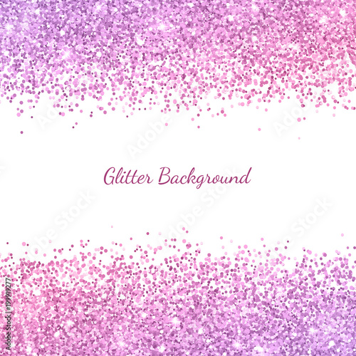 Glitter background with pink violet color effect. Vector