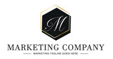 Elegant Modern Professional Luxury Company Business Letter M Logo Design 