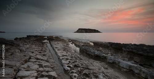 Rocky Seascape with dramatic beautiful sunset © Michalis Palis