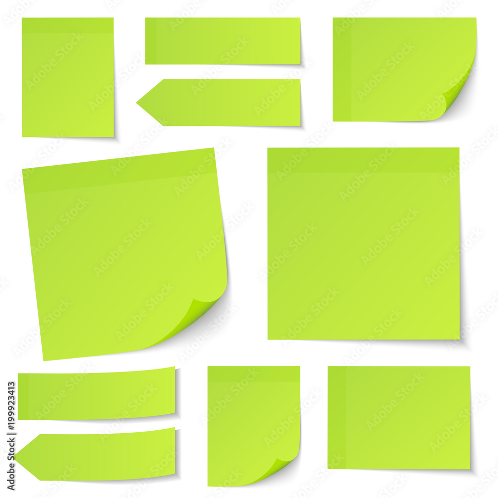 Collection Green Stick Notes Collection Green Stick Notes