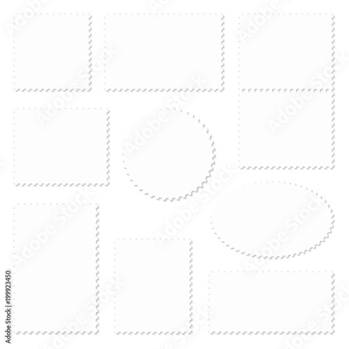 Blank White Stamps Set