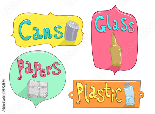 Recycle Labels Illustration