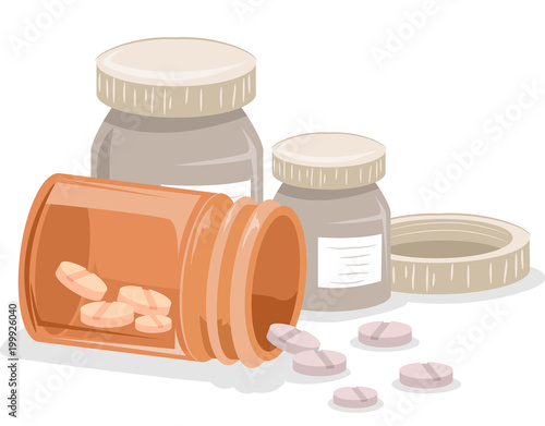 Pills Drug Abuse Illustration