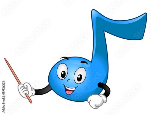 Mascot Music Note Teach Ill...