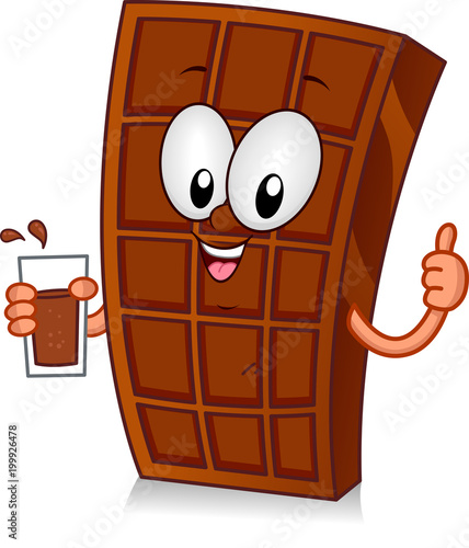 Mascot Chocolate Drink Illu...
