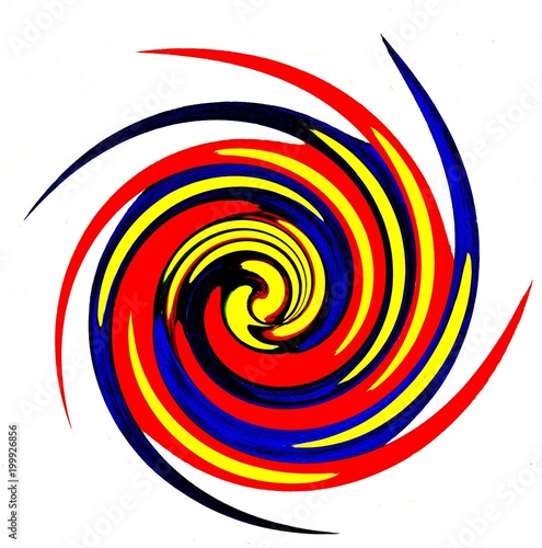Abstraction spiral in a bright colors