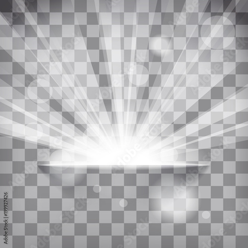 sunburst or flash rays on a chequered background