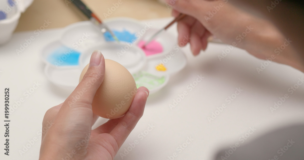 Easter holiday with painting egg Easter holiday with painting egg