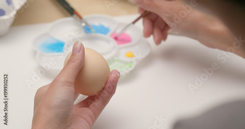 Easter holiday with painting egg
