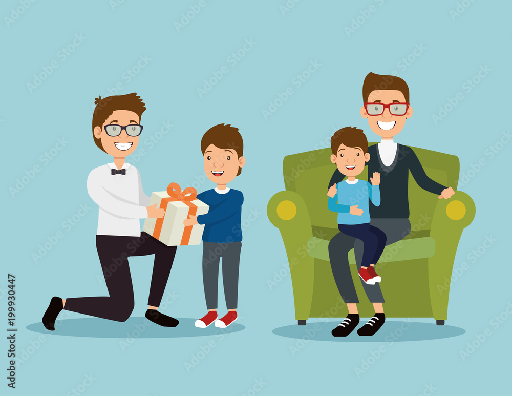 best father with daughter and son avatars vector illustration design best father with daughter and son avatars vector illustration design