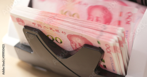 Counting paper banknote machine for RMB