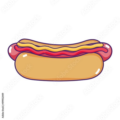 snack hot dog fastfood with sauces