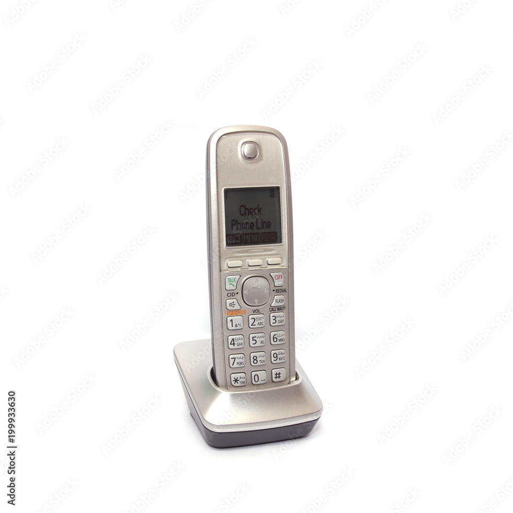 Cordless phone on white background Cordless phone on white background