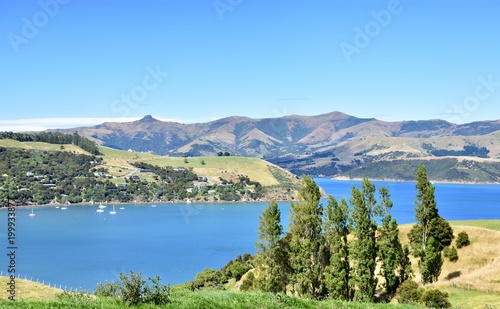 Beautiful landscape at Akaroa on New Zealand's South Island