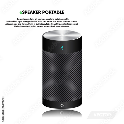 Smart speaker portable of musics and sound, Vector design