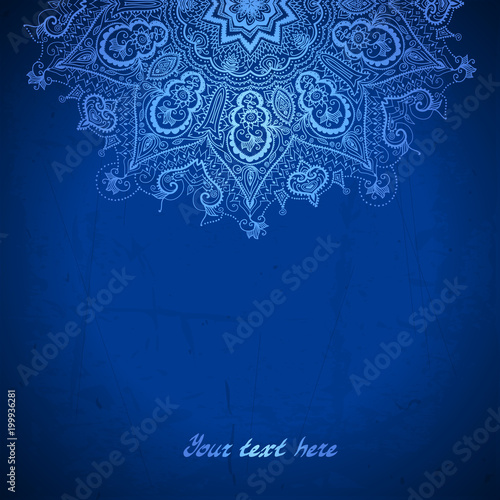 Islamic art and arabic ornament. Ramadan background. Arabesque frame and muslim decorative element for card, invitation, banner and poster. Orient and eastern motif. Vector illustration. EPS 10.