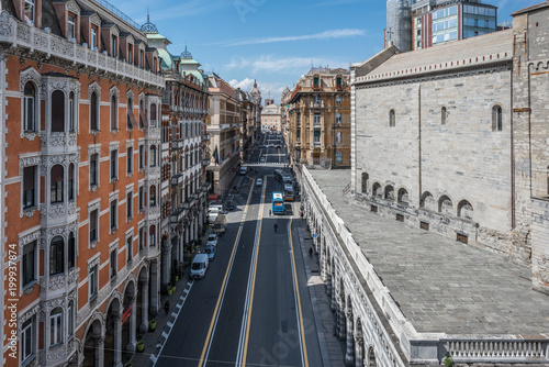 Architecture and sights of the Italian city of Genoa