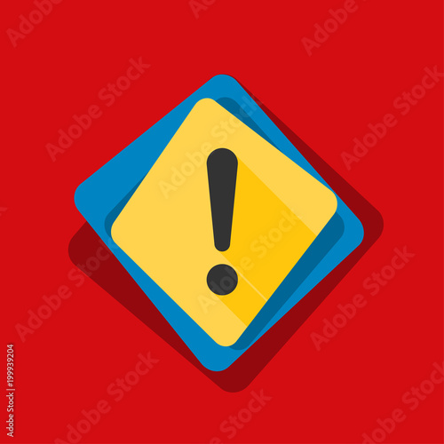 Exclamation Danger sign illustration