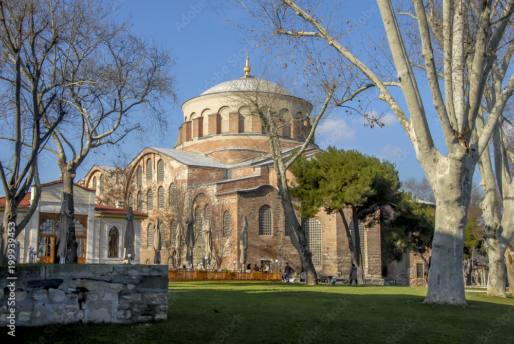 Istanbul, Turkey, 19 January 2014: The Aya Irini Church at Topkapi Palace