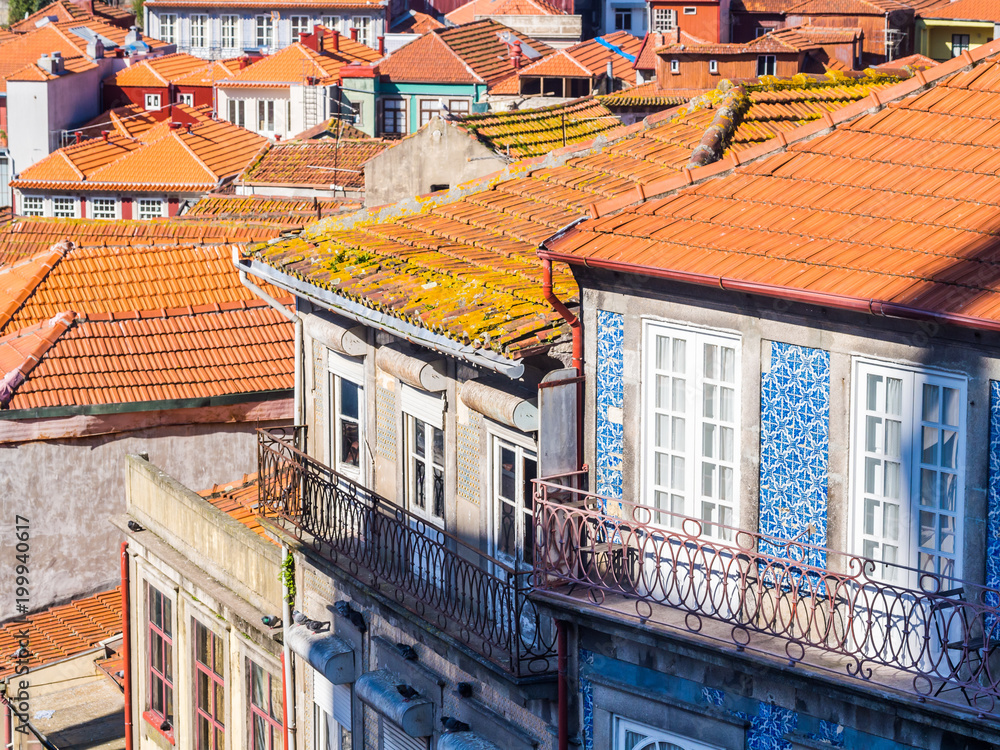 Architecture in the Old Town of Porto in Portugal