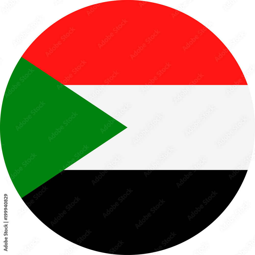 Sudan Flag Vector Round Flat Icon Sudan Flag Vector Round Flat Icon