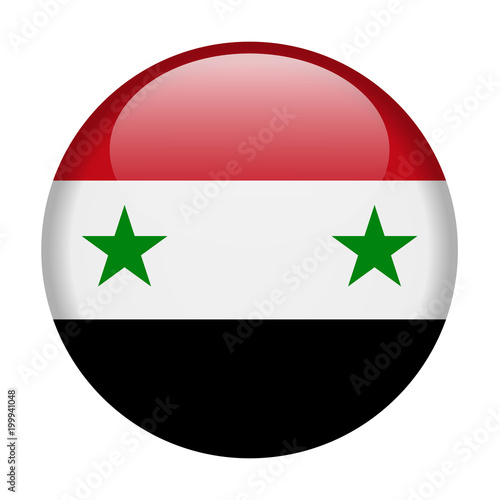 Syria Flag Vector Round Icon