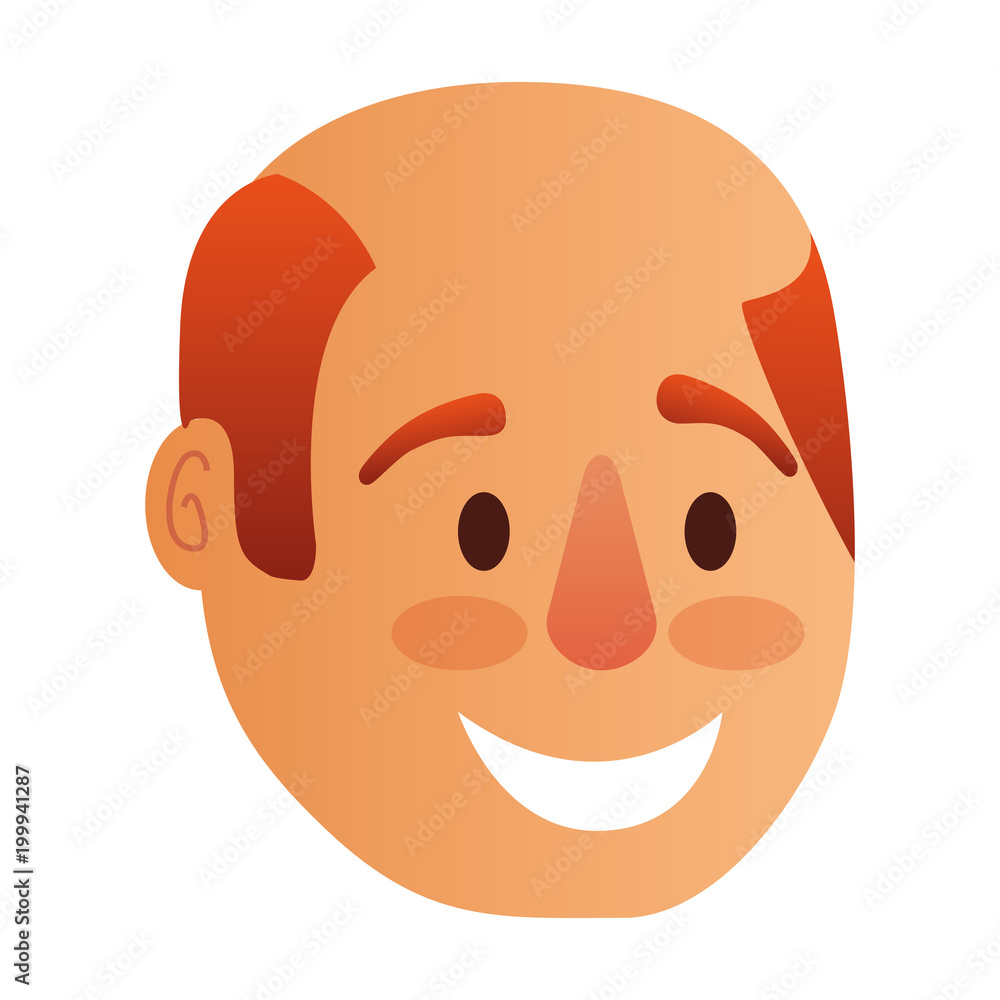 head man face character vector illustration design head man face character vector illustration design