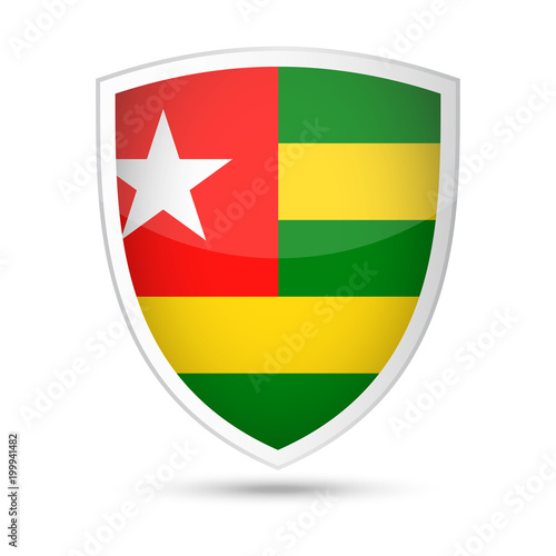 Free Download Togo Flag Vector Shield Icon - GFXLoad