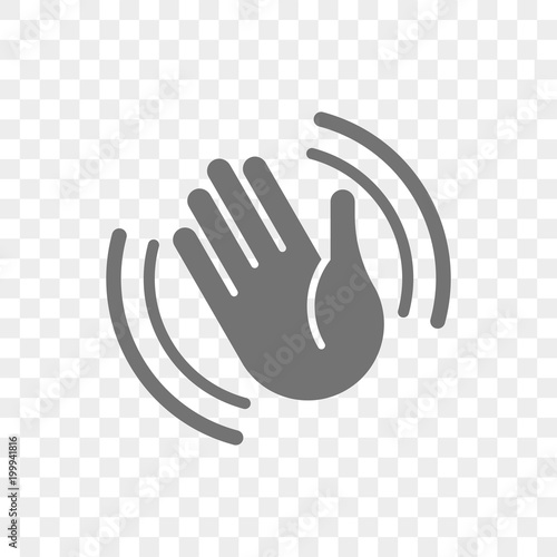 Hand waving vector icon hello or goodbye gesture