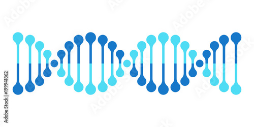 DNA vector icon chromosome genetics helix or DNA gene molecule