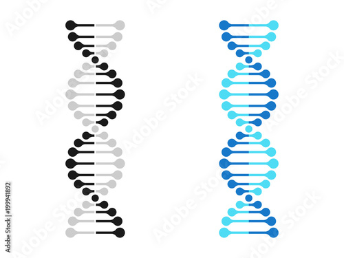 DNA icon chromosome genetics vector DNA gene helix molecule