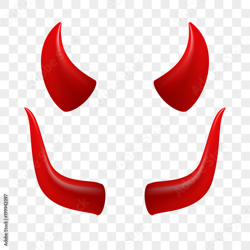 Devil horns video chat face vector icon