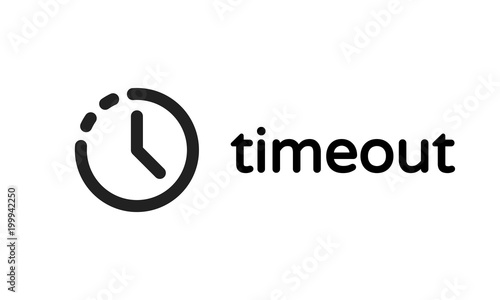 Timeout error time out vector icon photo