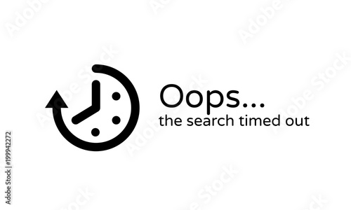 Timeout error time out vector icon background