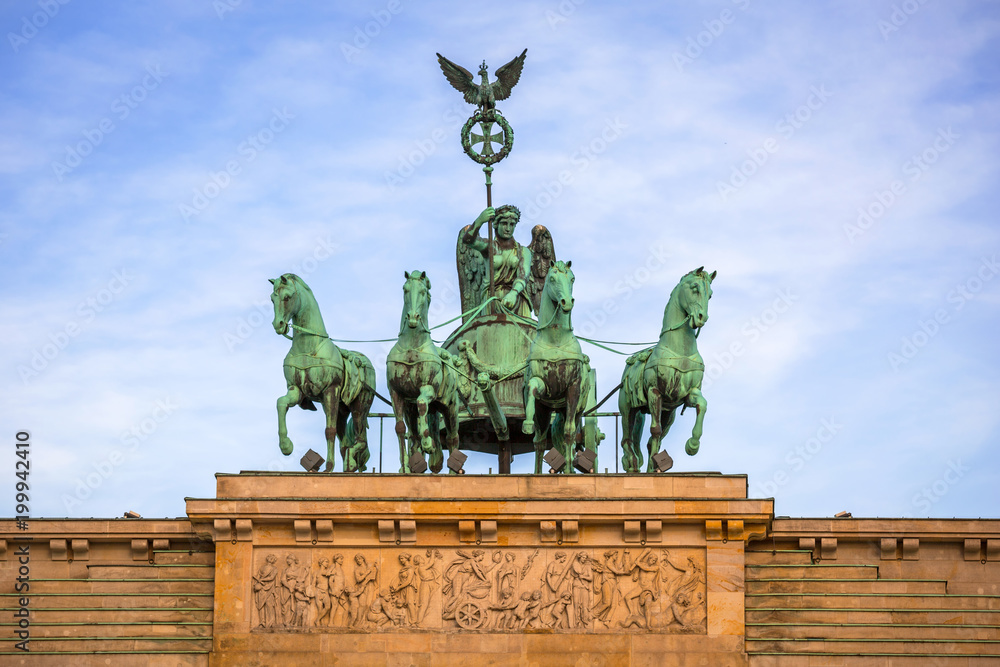 Obraz premium Quadriga of the Brandenburg Gate in Berlin, Germany