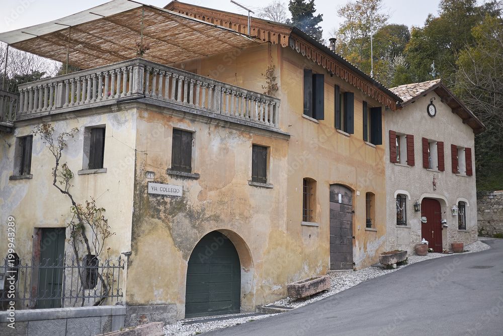 Asolo, Italy - March 26, 2018 : View of the old streets of Asolo Asolo, Italy - March 26, 2018 : View of the old streets of Asolo