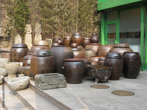 Ceramic brown jugs