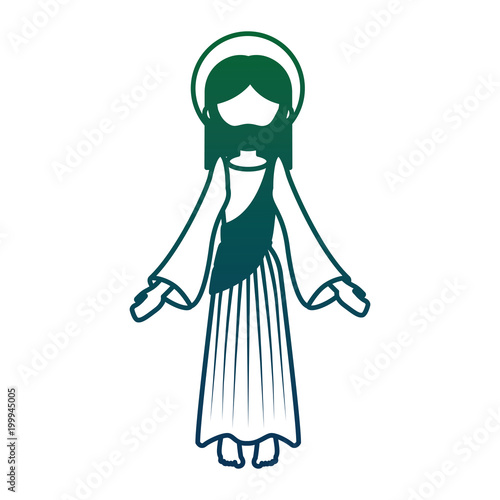 jesuschrist catholic religion character vector illustration design