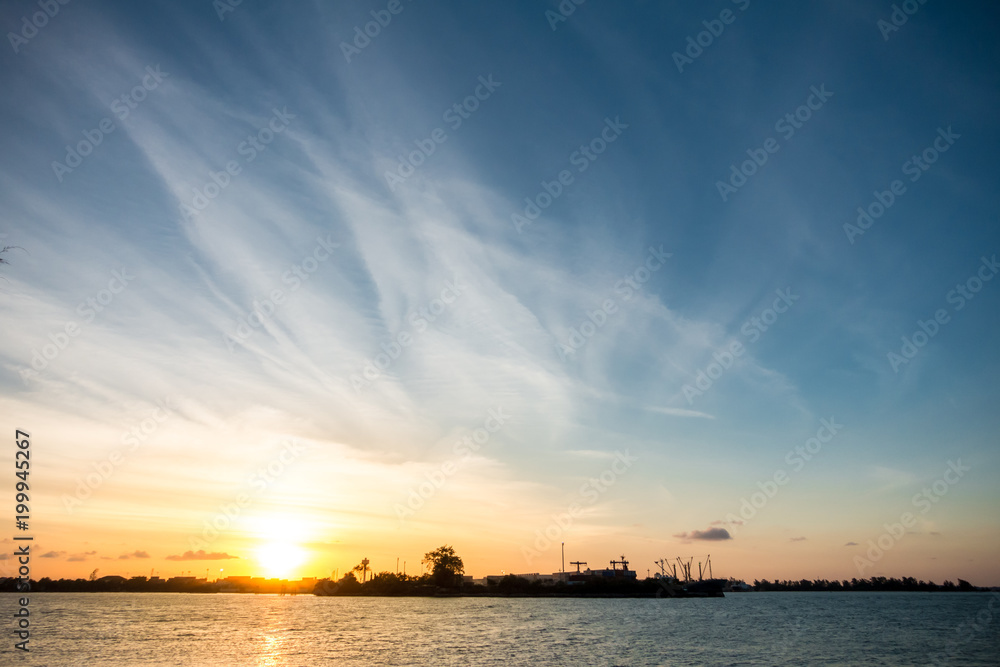 Pier in the evening, with the sun going down. Pier in the evening, with the sun going down.