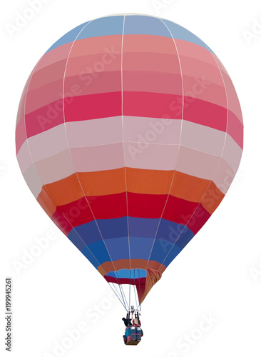 Hot air balloon isolated on the white background