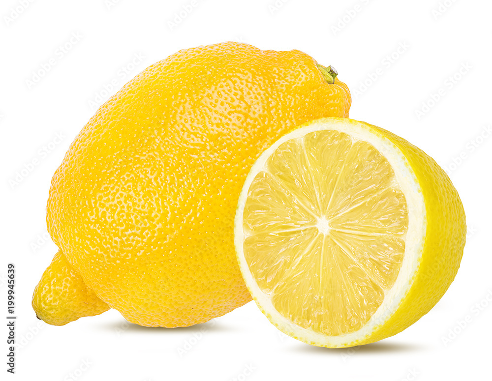 Fresh lemon isolated on white background with clipping path Fresh lemon isolated on white background with clipping path