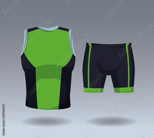 Sport sleeveless shirt and short pants for male vector illustration graphic design